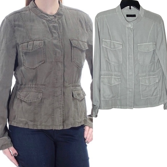 SANCTUARY long sleeve safari jacket with front pockets. Size M - Picture 1 of 8